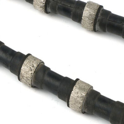Beads Diameter 11.5mm Diamond Wire Saw Diamond Cutting Rope For Granite Quarry